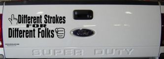 Different Strokes for Different Folks Funny Car or Truck Window Decal Sticker (Black)