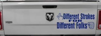 Different Strokes for Different Folks Funny Car or Truck Window Decal Sticker (Navy)