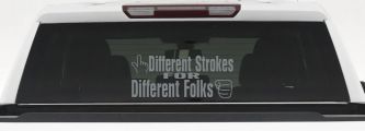 Different Strokes for Different Folks Funny Car or Truck Window Decal Sticker (Telegrey)