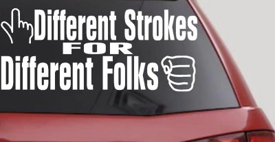 Different Strokes Folks Funny Car Truck Decal Sticker