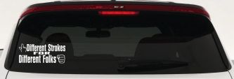 Different Strokes for Different Folks Funny Car or Truck Window Decal Sticker (White)