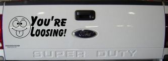 Youre Loosing Smiley Face Racing Funny Car Truck Window Decal Sticker (Black)