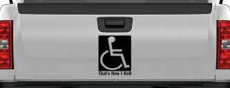 That's How I Roll Handicap Wheelchair Car or Truck Window Decal Sticker (Black)