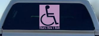 That's How I Roll Handicap Wheelchair Car or Truck Window Decal Sticker (Lilac)