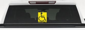 Thats How I Roll Wheelchair Decal Car Truck Window Sticker Mobility Aid (Yellow)