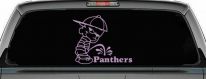 Funny Peeing Panther Car Truck Window Decal Sticker (Lilac)