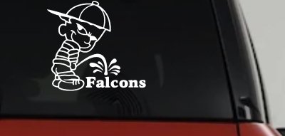 Pee On Falcons Decal - Funny Truck & Car Window Vinyl Sticker