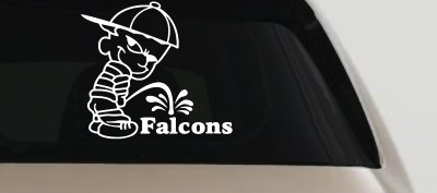 Pee On Falcons Decal - Funny Truck & Car Window Vinyl Sticker