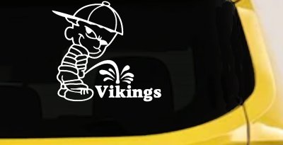Pee On Vikings Car Truck Window Vinyl Decal Sticker Funny