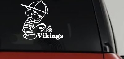 Pee On Vikings Car Truck Window Vinyl Decal Sticker Funny