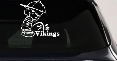 Pee On Vikings Car Truck Window Vinyl Decal Sticker Funny