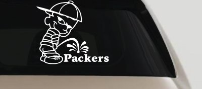 Pee On Packers Decal Funny Football Car Truck Window Sticker