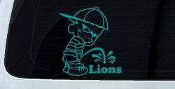 Funny Pee On Lions Car Truck Window Decal Sticker Vinyl Graphic (Turquoise)