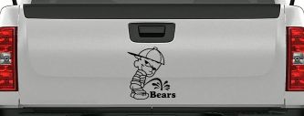 Pee On Bears Decal for Car Truck Window Funny Vinyl Sticker (Black)
