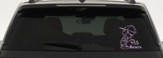 Pee On Bears Decal for Car Truck Window Funny Vinyl Sticker (Lilac)
