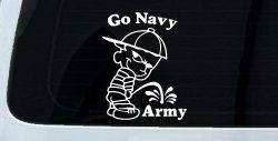 Go Navy Pee On Army College Car or Truck Window Decal Sticker