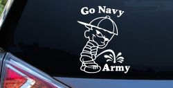 Go Navy Pee On Army College Car or Truck Window Decal Sticker
