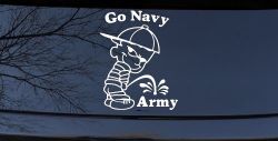 Go Navy Pee On Army College Car or Truck Window Decal Sticker