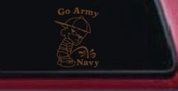 Go Army Pee On Navy College Car or Truck Window Decal Sticker (Copper)