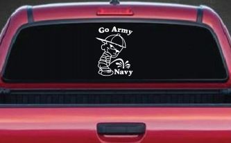 Go Army Pee On Navy College Car or Truck Window Decal Sticker