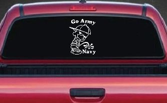 Go Army Pee On Navy College Car or Truck Window Decal Sticker