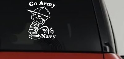 Go Army Pee On Navy College Car Truck Window Vinyl Decal Sticker