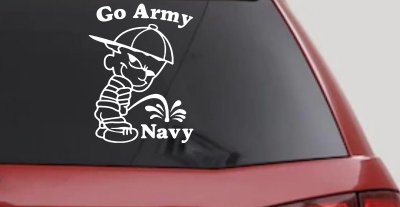 Go Army Pee On Navy College Car Truck Window Vinyl Decal Sticker