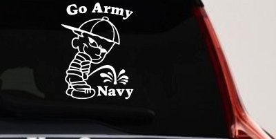 Go Army Pee On Navy College Car Truck Window Vinyl Decal Sticker