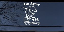Go Army Pee On Navy College Car or Truck Window Decal Sticker