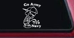 Go Army Pee On Navy College Car or Truck Window Decal Sticker