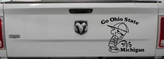 Go Ohio State Pee On Michigan Car or Truck Window Decal Sticker (Black)