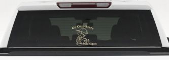 Go Ohio State Pee On Michigan Car or Truck Window Decal Sticker (Desert Sand)