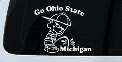 Go Ohio State Pee On Michigan Car or Truck Window Decal Sticker