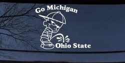Go Michigan Pee On Ohio State Car or Truck Window Decal Sticker