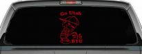 Go Utah Pee on BYU Car or Truck Window Decal Sticker (Red)
