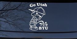 Go Utah Pee on BYU Car or Truck Window Decal Sticker