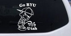 Go BYU Pee on Utah Car or Truck Window Decal Sticker