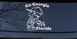 Go Georgia Pee On Florida Car or Truck Window Decal Sticker
