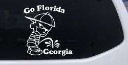 Go Florida Pee on Georgia Car or Truck Window Decal Sticker