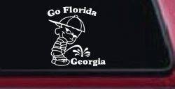 Go Florida Pee on Georgia Car or Truck Window Decal Sticker