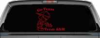 Go Texas Pee on Texas A&M Car or Truck Window Decal Sticker (Red)