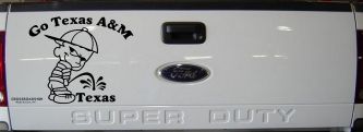 Go Texas A&M Pee On Texas Car or Truck Window Decal Sticker (Black)