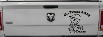 Go Texas A&M Pee On Texas Car or Truck Window Decal Sticker (Black)