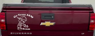 Go Texas A&M Pee On Texas Car or Truck Window Decal Sticker (White)