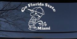 Go Florida State Pee on Miami Car or Truck Window Decal Sticker