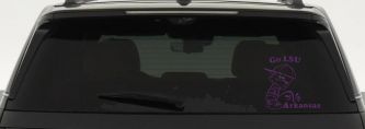 Go LSU Pee on Arkansas Car or Truck Window Decal Sticker (Violet)