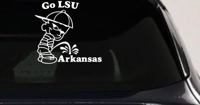 LSU Pee on Arkansas Decal Sticker Car Truck Window Vinyl Graphic