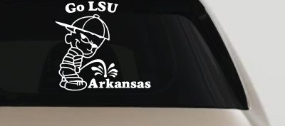 LSU Pee on Arkansas Decal Sticker Car Truck Window Vinyl Graphic