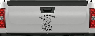 Go Arkansas Pee on LSU Car or Truck Window Decal Sticker (Black)