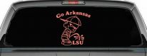 Go Arkansas Pee on LSU Car or Truck Window Decal Sticker (Coral)